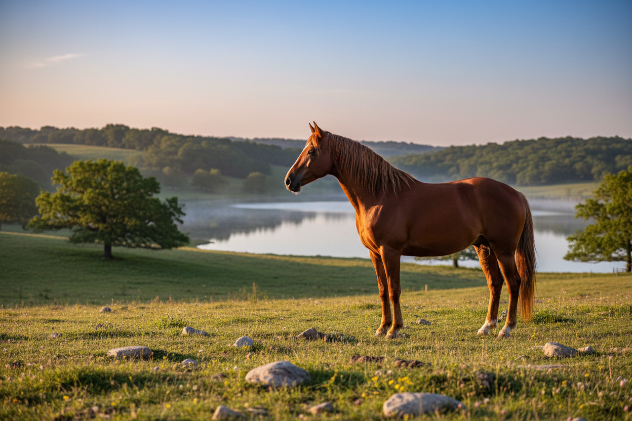 Pferd in natürlicher Umgebung